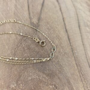 Bransoletka złota z podwójnym znakiem nieskończoności